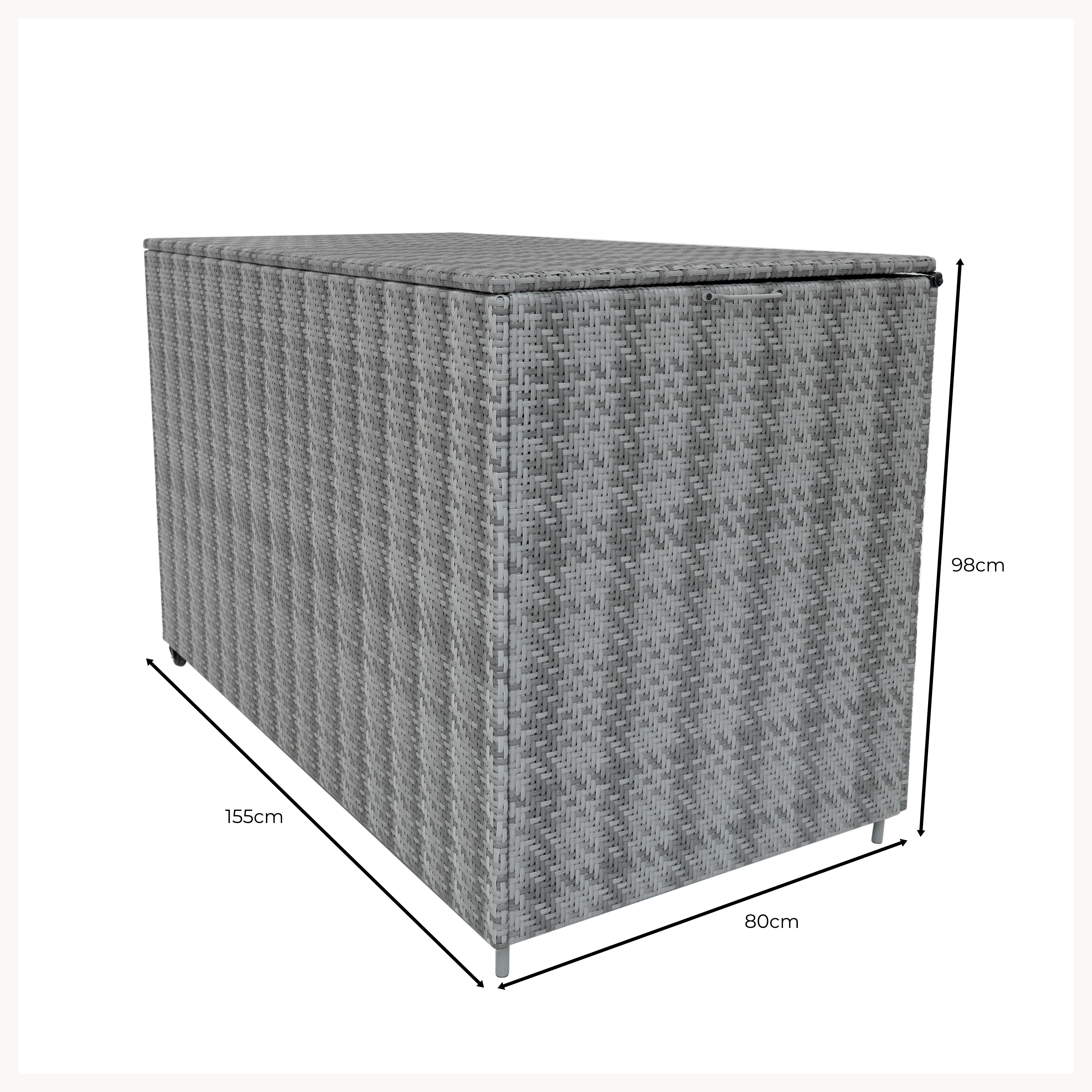 Q-Rax Mobili da Esterno Set Divani Rattan 7 Pezzi Grigio 996L 5 posti