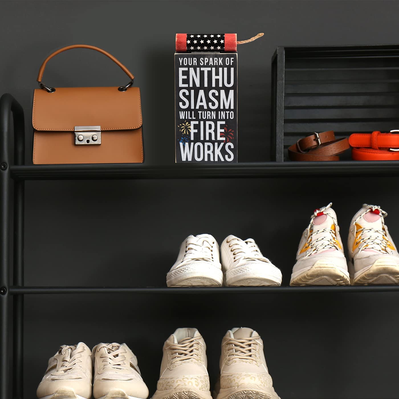 Jackcube Design Wall Décor Targa Legno Rustica Frase Motivazionale