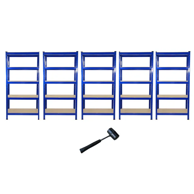 Q-Rax T-Rax Scaffale Garage 75 cm Blu 5 Ripiani 150 Kg
