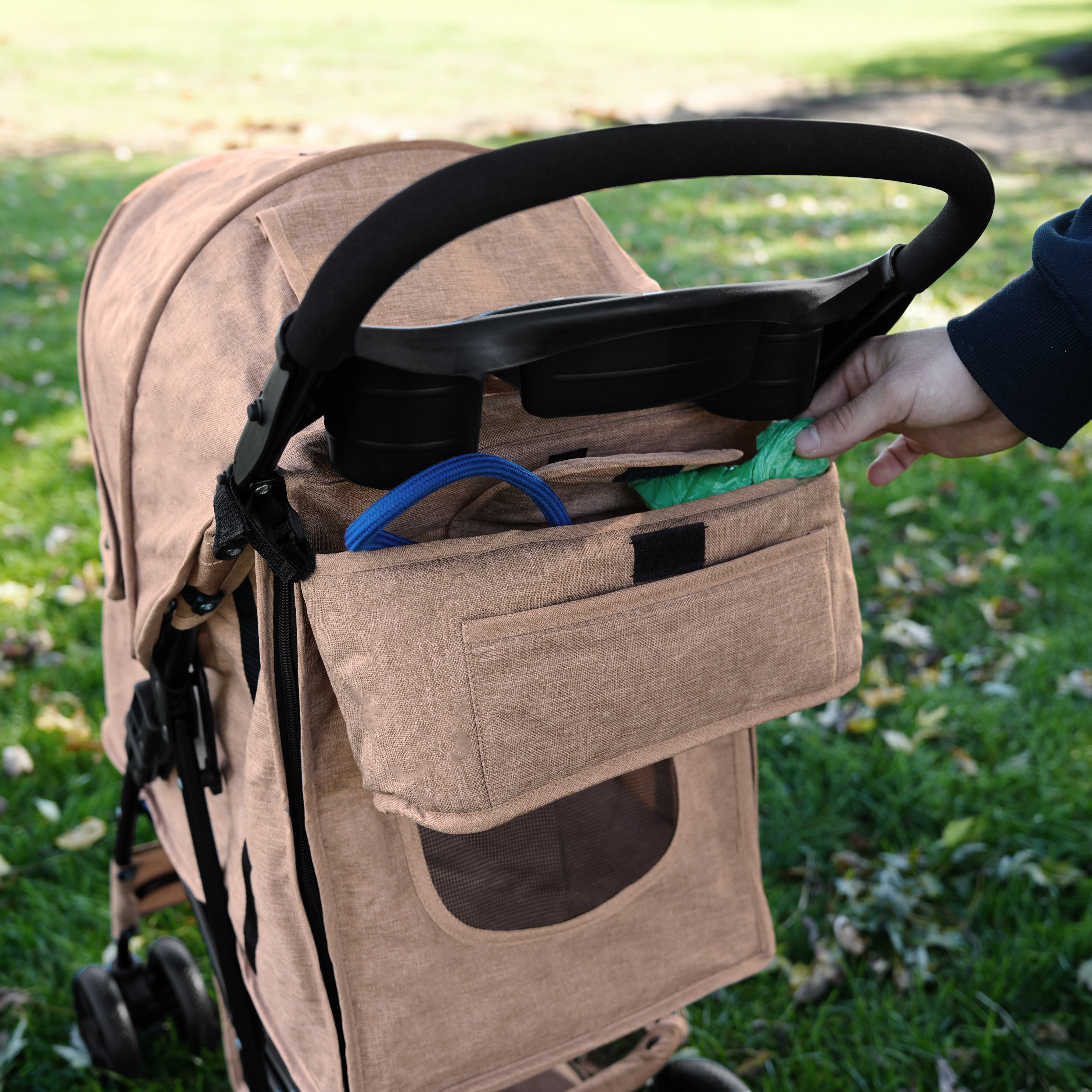 Q-Rax Borsa Organizer Passeggino Animali Beige
