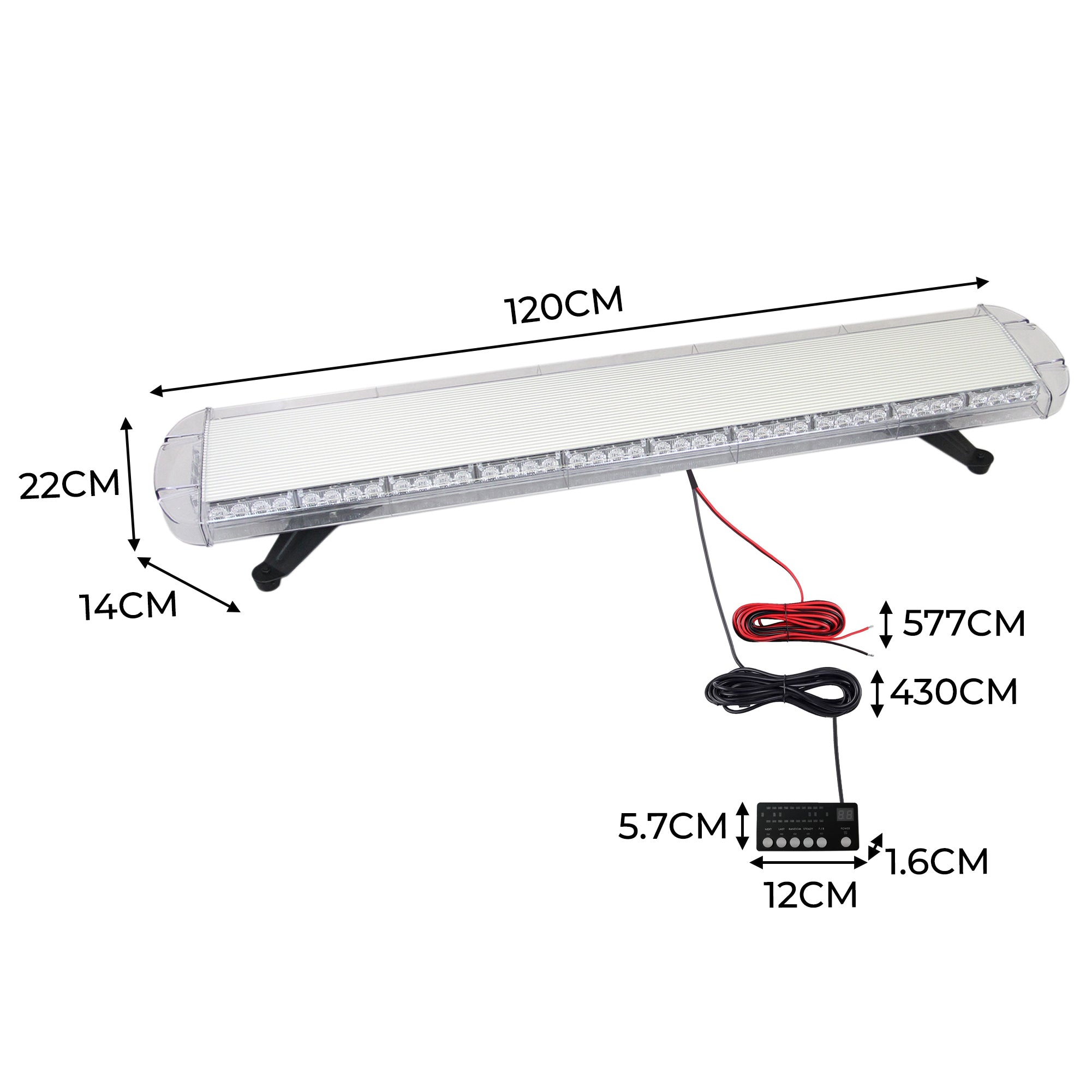 Q-Rax Luce Emergenza Ambra 1200 mm 88 LED IP67