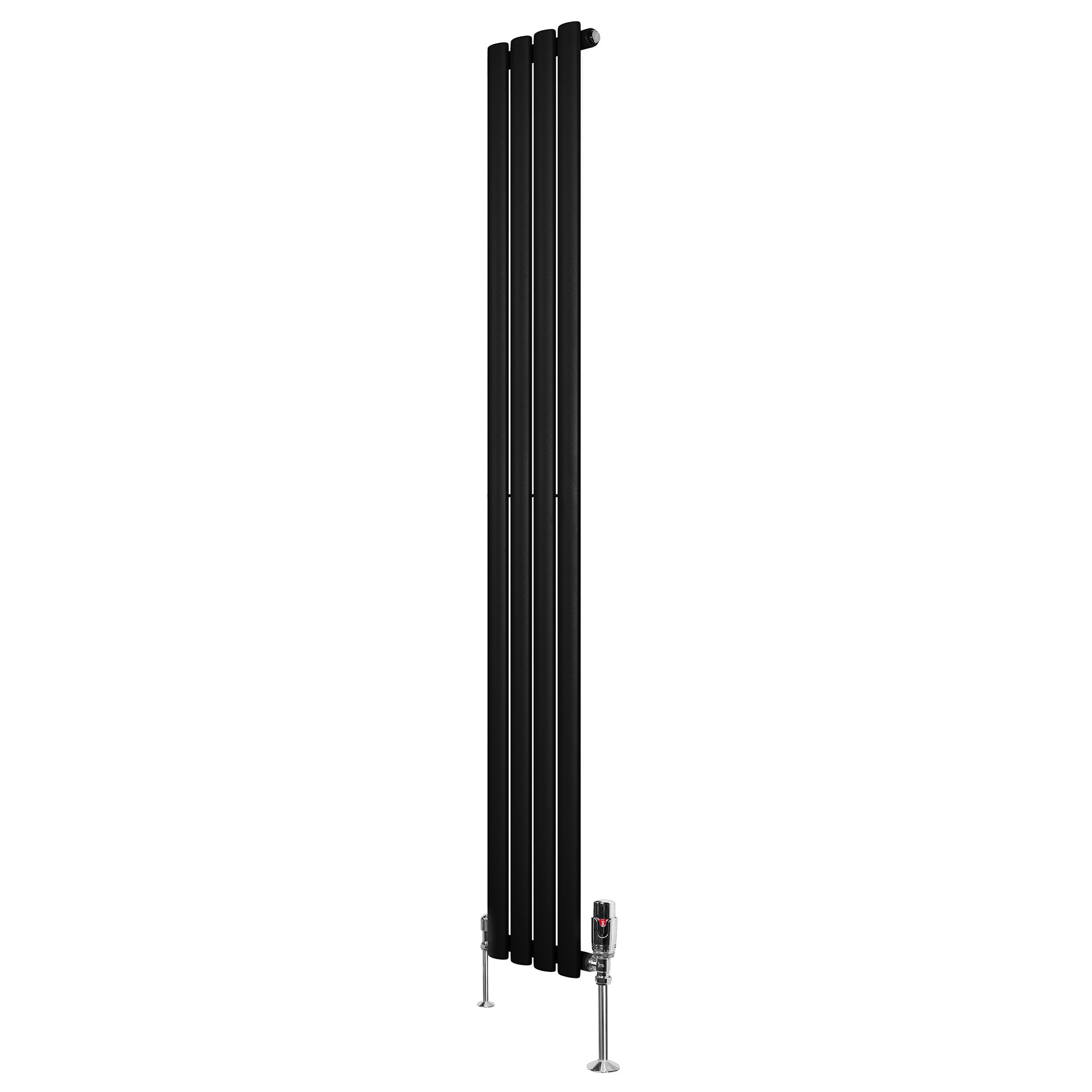 Q-Rax Radiatori Tradizionali 1800x240 radiatore nero verticale ovale
