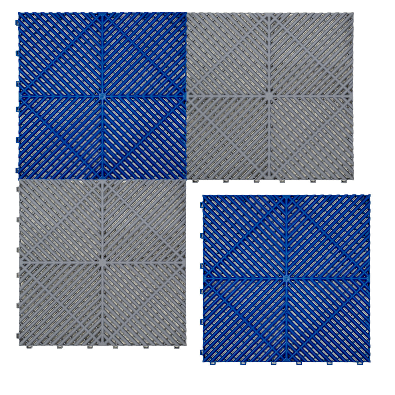 Q-Rax Piastrelle Ventilate 3,2x6m pavimento garage grigie blu