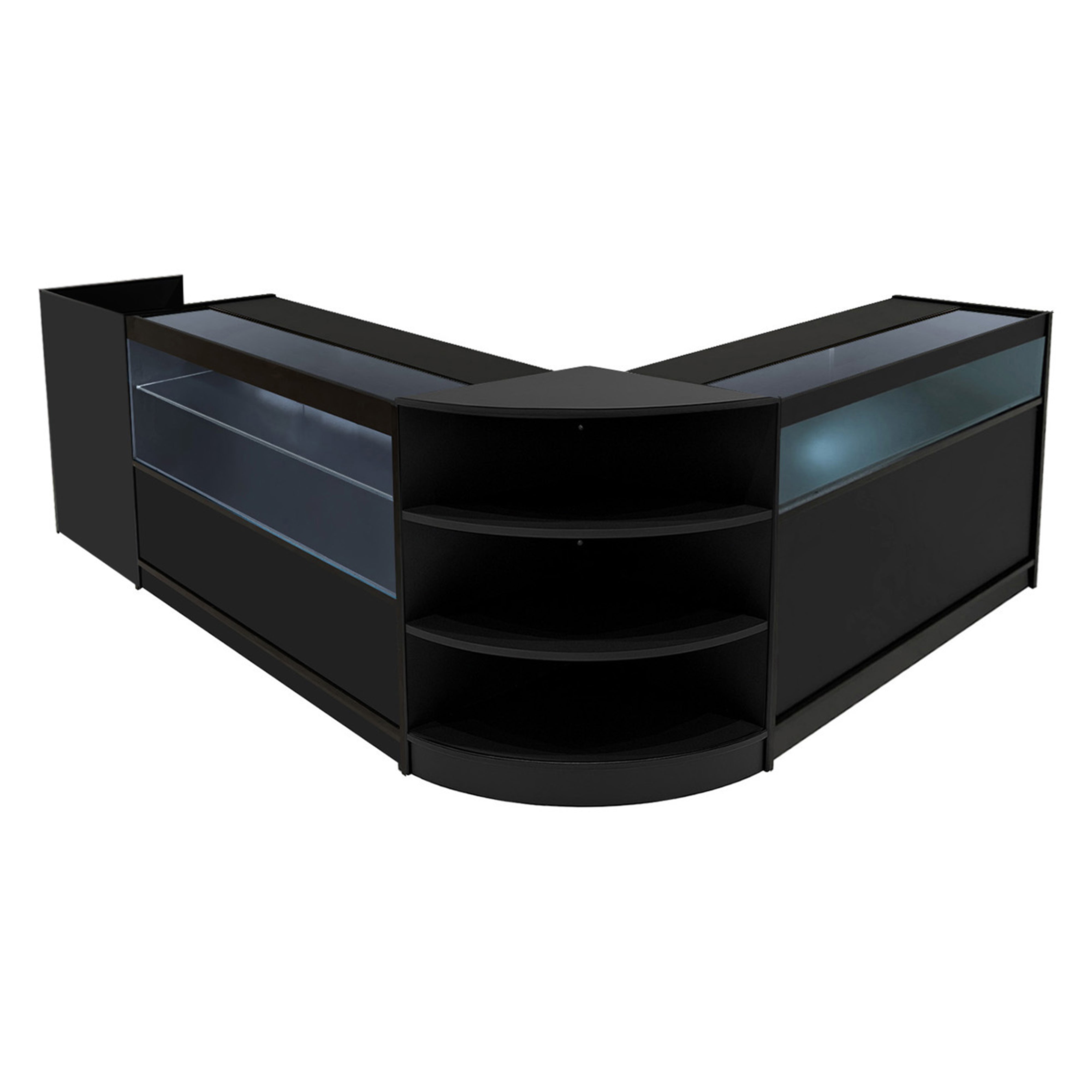 Q-Rax Europa B1200 C1200 TB60 LM60 Bancone Negozio LED Nero