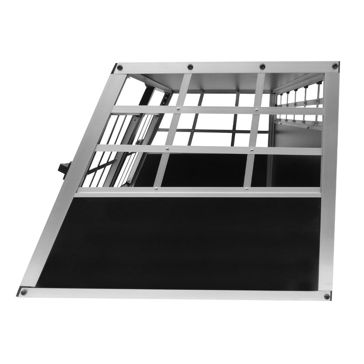 Q-Rax Gabbia Cani Auto Doppia Media Trasportino Alluminio 89 cm