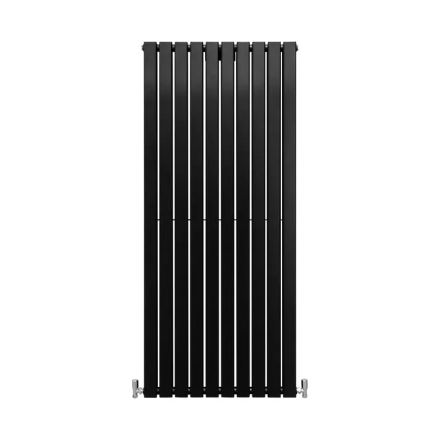 Q-Rax Radiatori Piatti radiatore nero opaco 160x70cm acciaio