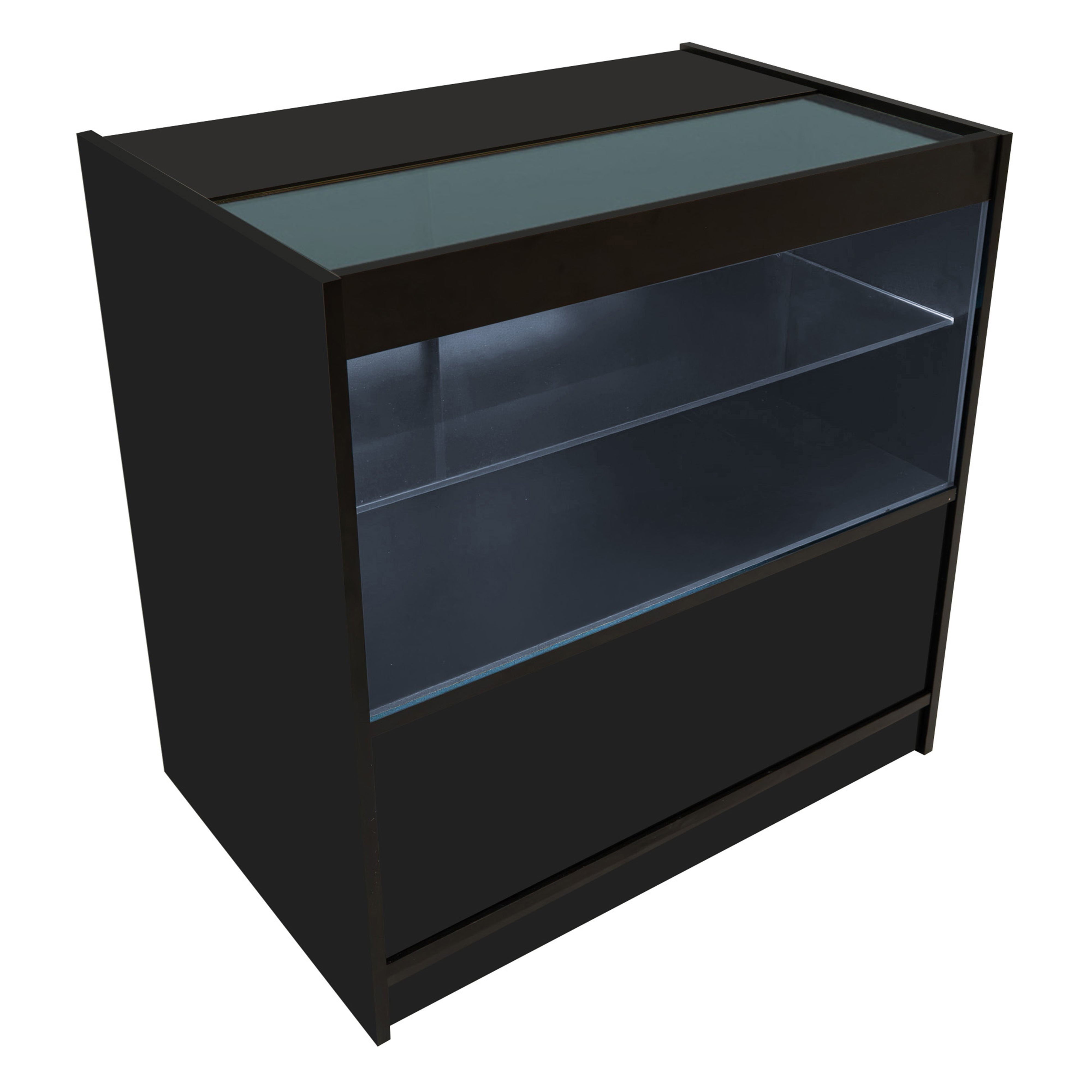 Q-Rax Hera K900+C900+CM60 Bancone Negozio Nero LED Vetro