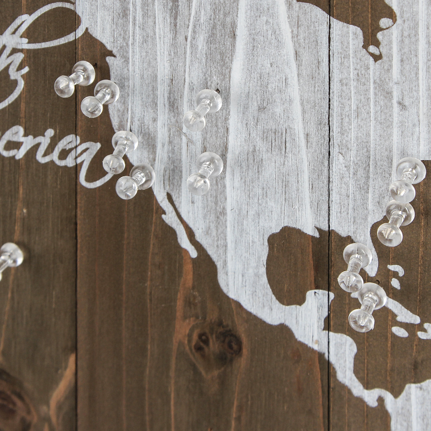 Jackcube Design Wall Décor mappa mondo legno con 20 puntine