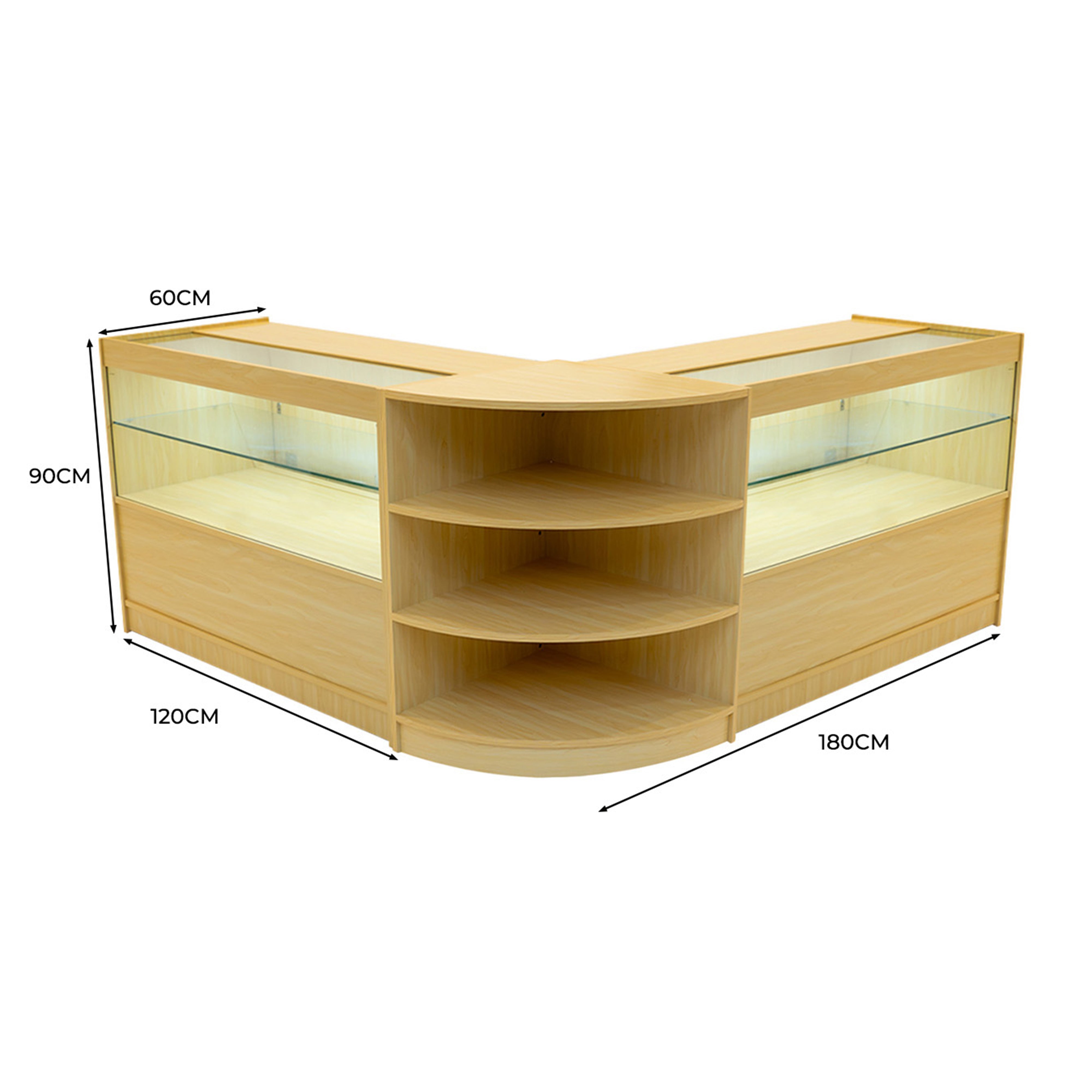 Q-Rax Andromeda Set Banconi C1200 x2 + LM60 Acero LED