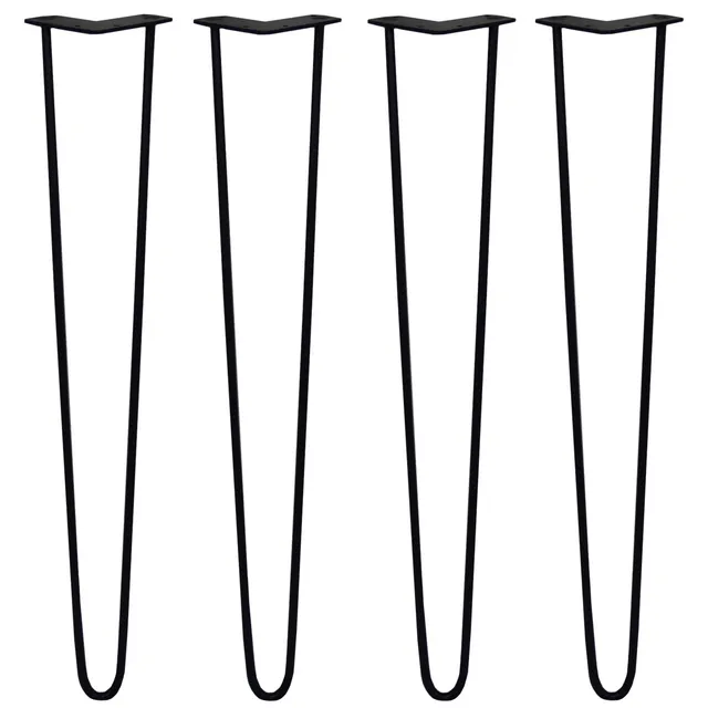 Q-Rax 4 Gambe Tavolo Forcina 71cm Nere 2 Rebbi