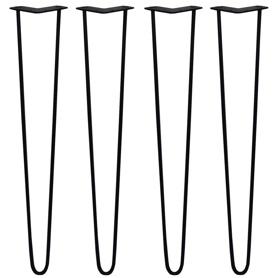 Q-Rax 4 Gambe Tavolo Forcina 71cm Nere 2 Rebbi