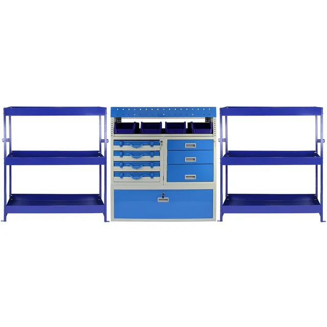 Q-Rax Scaffali Garage Set Tempest 3 Pezzi Blu Acciaio