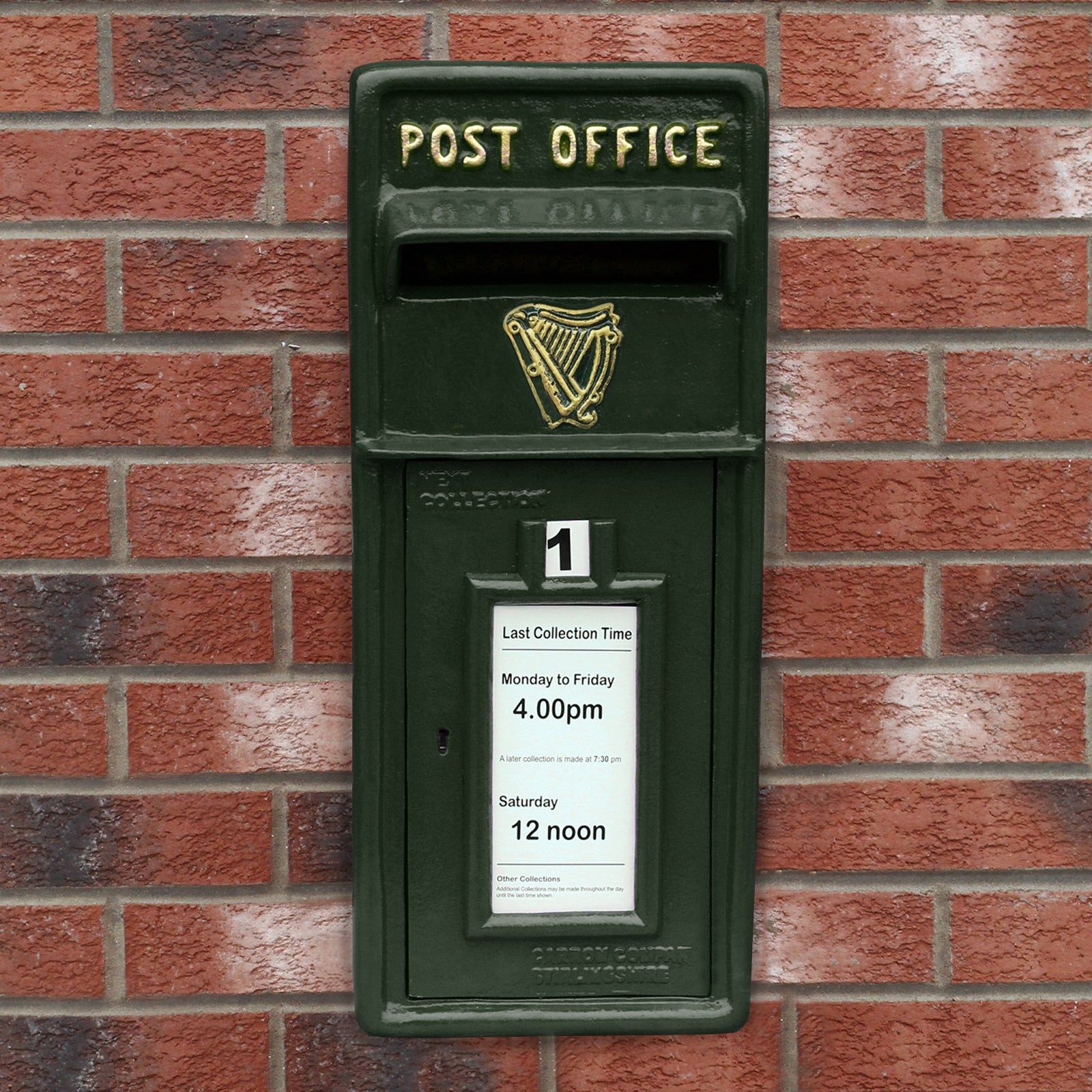 Q-Rax Accessori cassetta postale britannica verde ghisa
