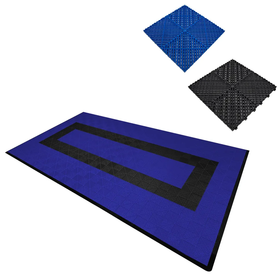 Q-Rax Piastrelle Ventilate piastrelle garage 19,2mq blu/nere 120pz