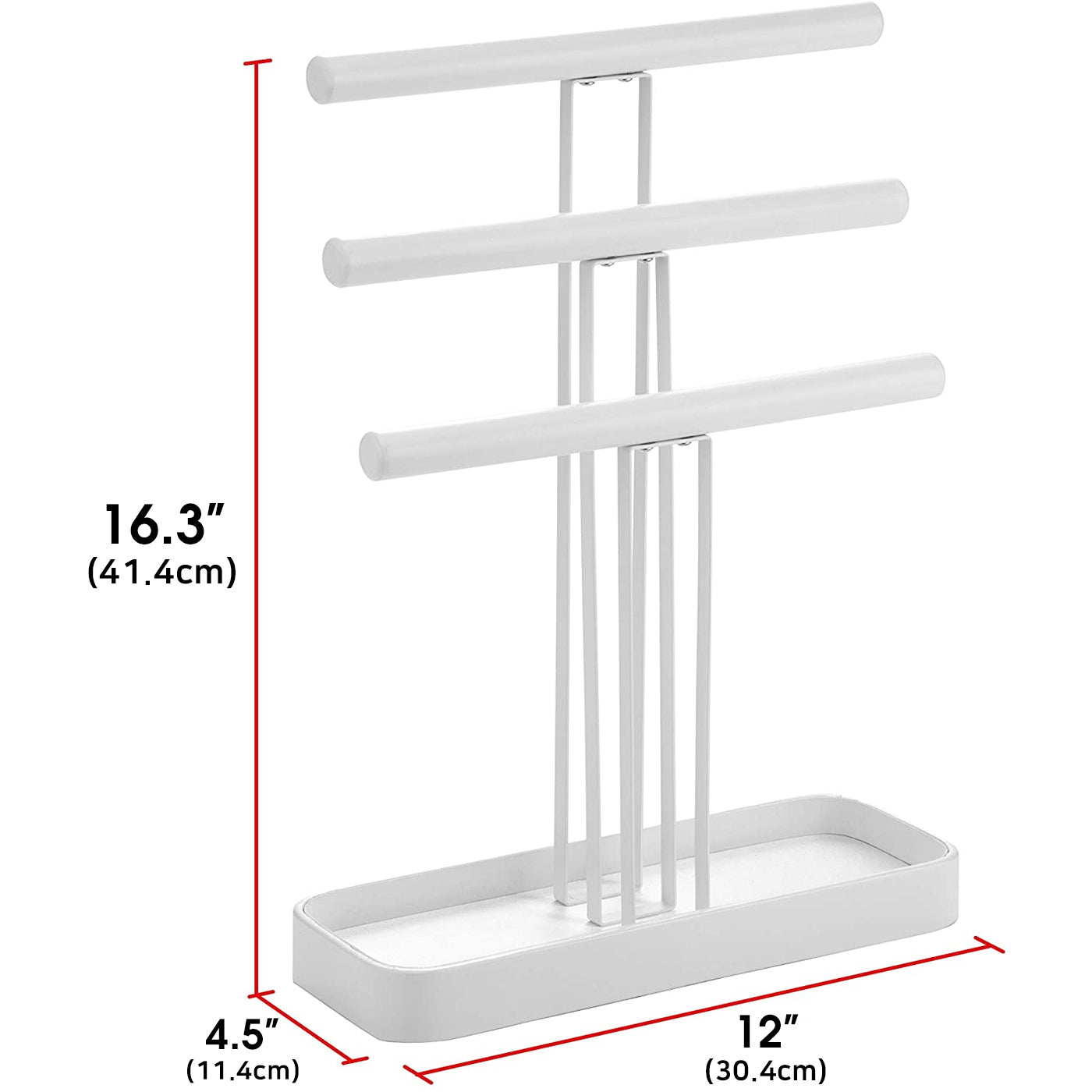 Jackcube Design Makeup Jewelry albero gioielli 3 piani bianco