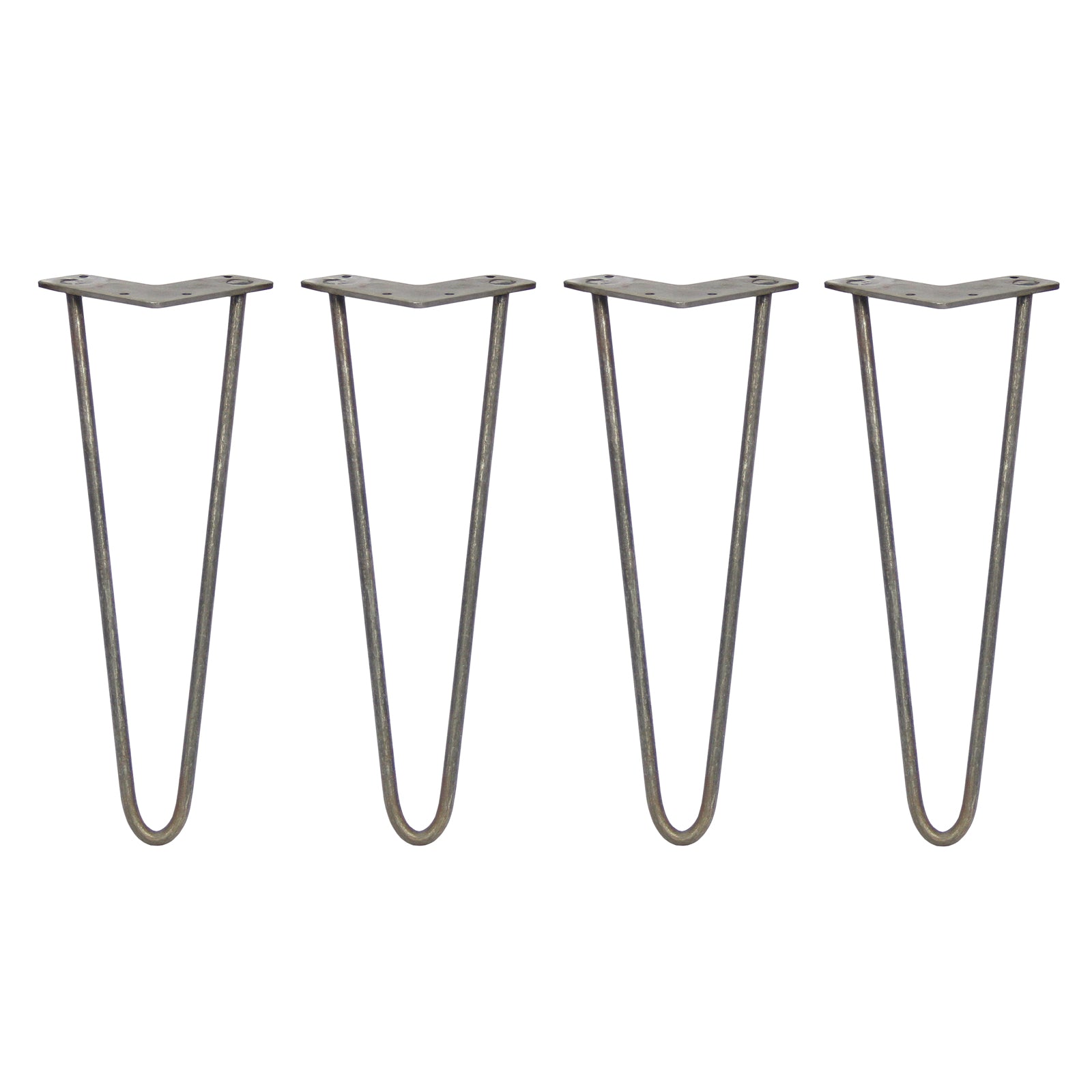 Q-Rax 4 Gambe Tavolo Forcina 35,5cm Acciaio Naturale 10mm