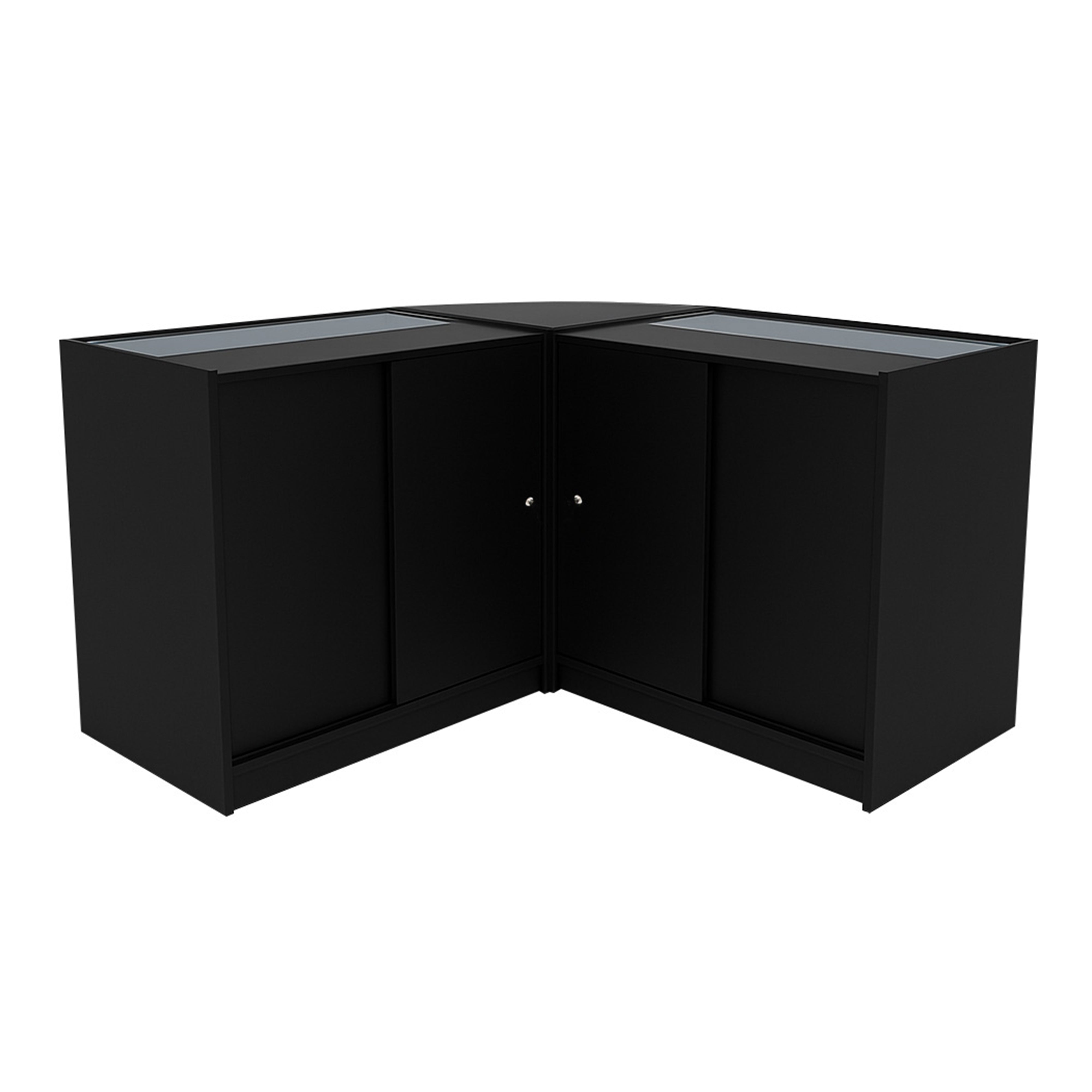 Q-Rax Banconi da Negozio Set Andromeda LED C900x2+LM60 Nero