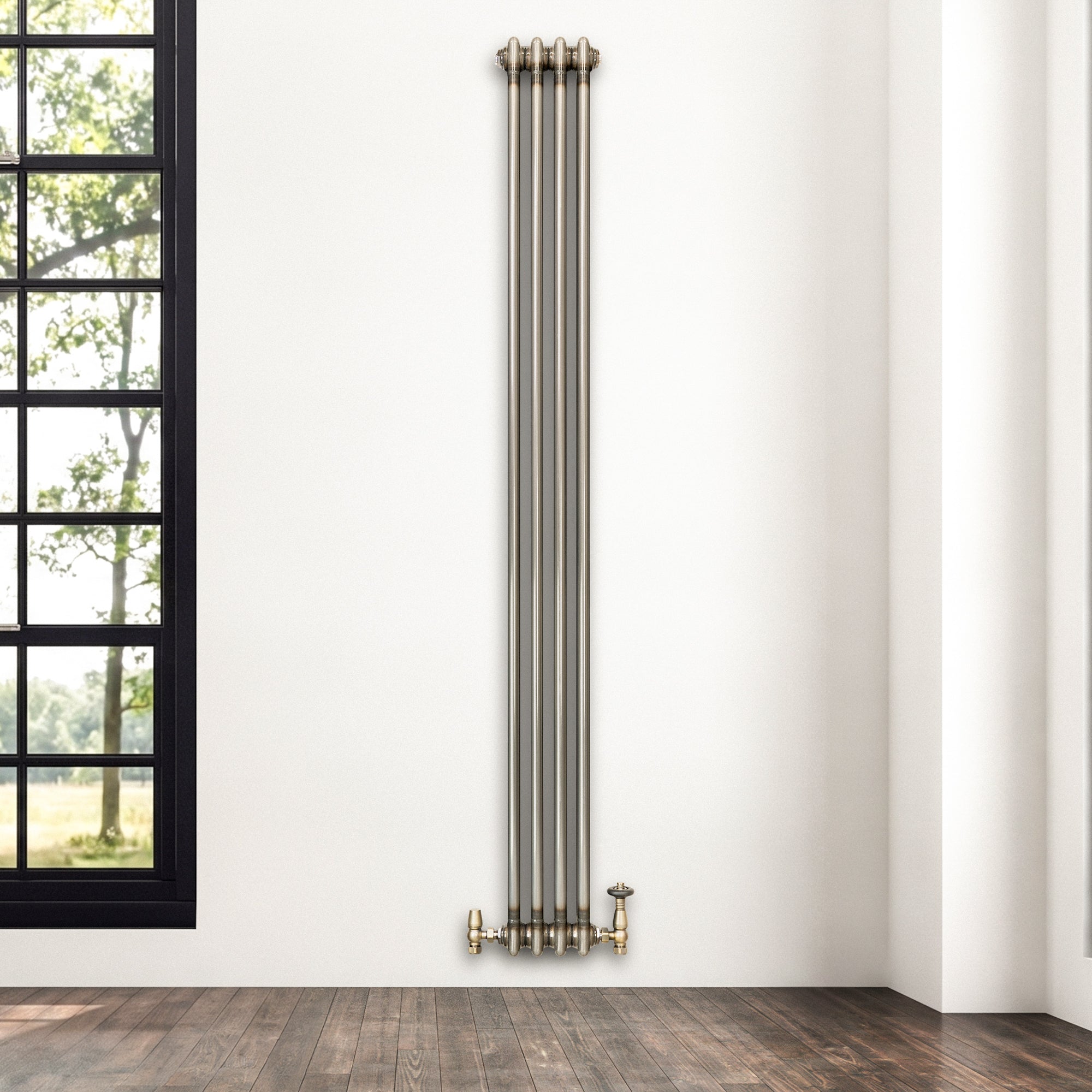 Q-Rax Radiatori Tradizionali 2 Colonne Termosifone 1800x200 Metallo Grezzo