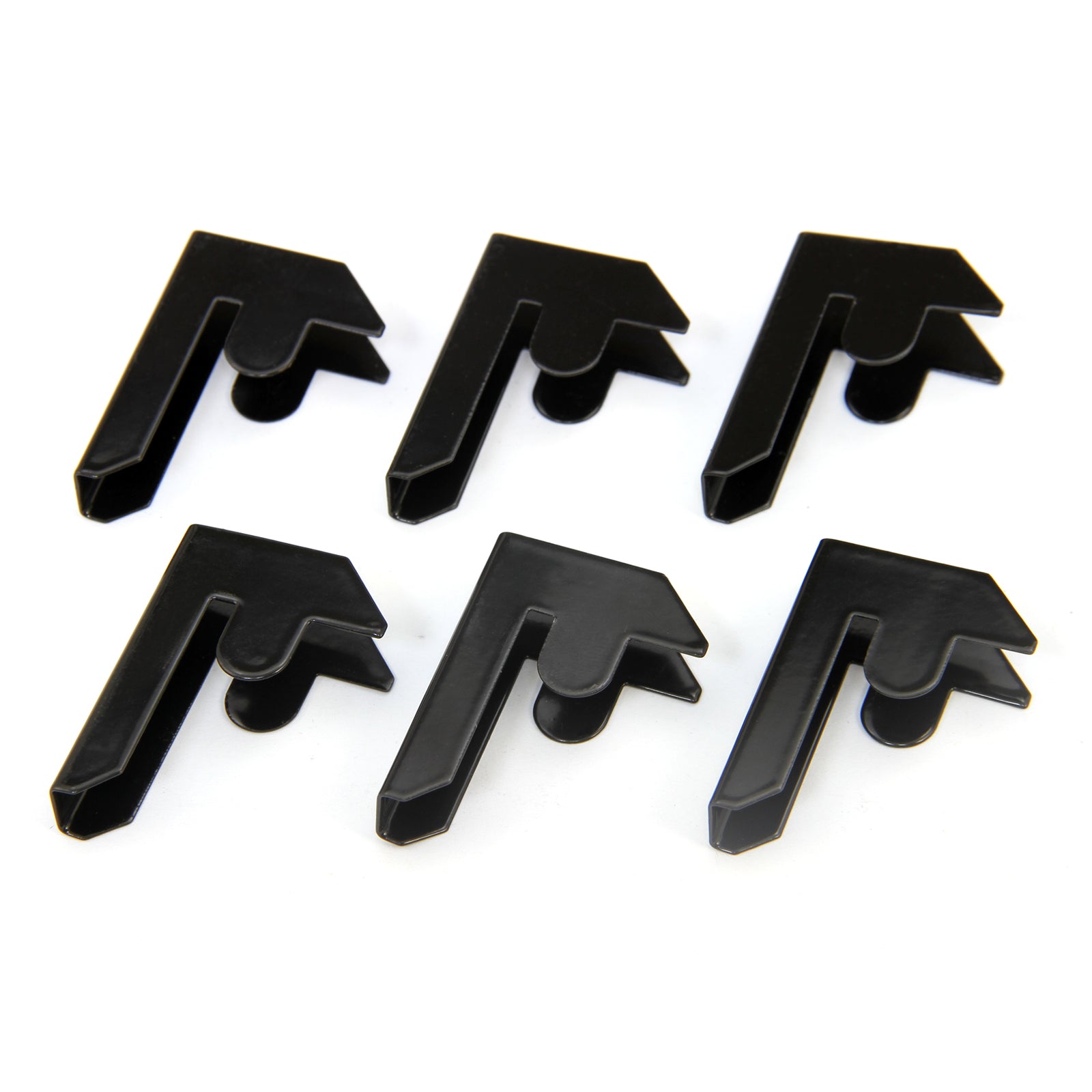 Q-Rax T-Rax Clip Collegamento Scaffalature 6 Pezzi Nere