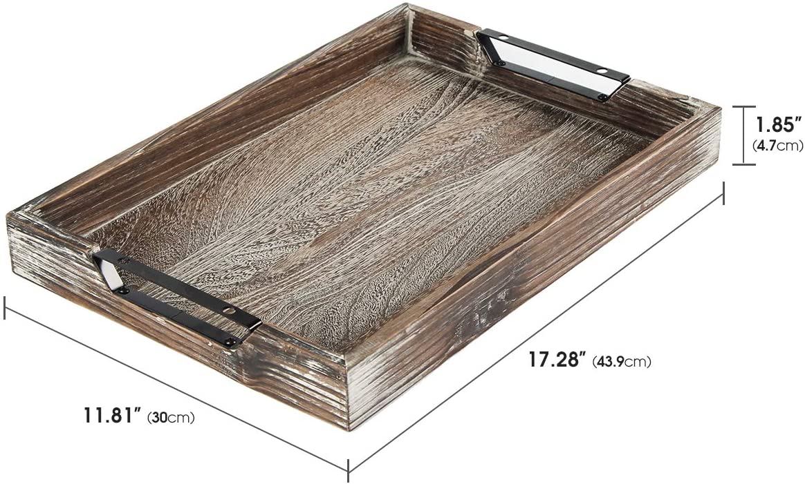 Jackcube Design Kitchen vassoio legno manici metallo rustico