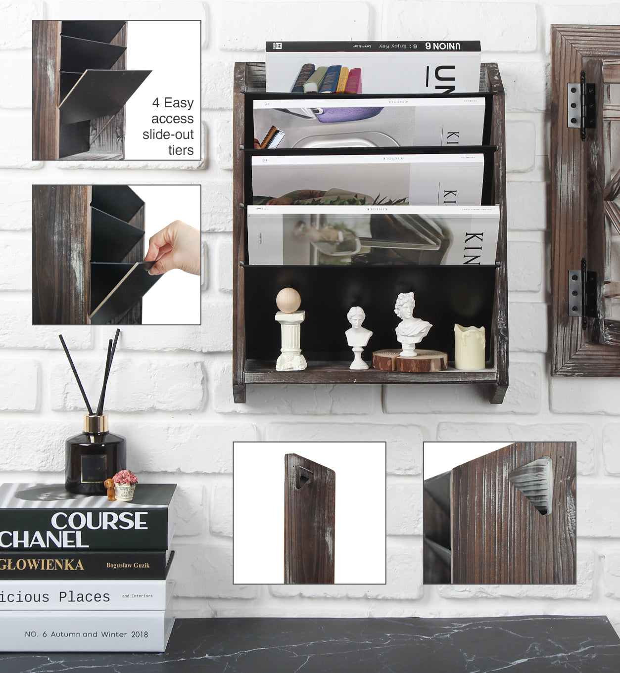Jackcube Design Home Office portadocumenti parete 5 scomparti