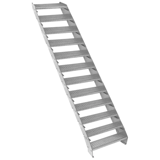 Q-Rax Commercio Artigianato scala zincata 12 elementi 600 mm