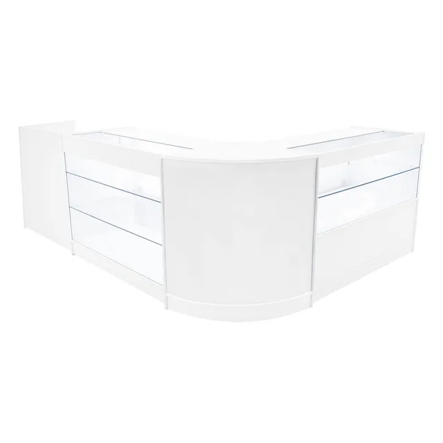 Q-Rax Vega Set Banconi Negozio Bianchi LED 4 Pezzi