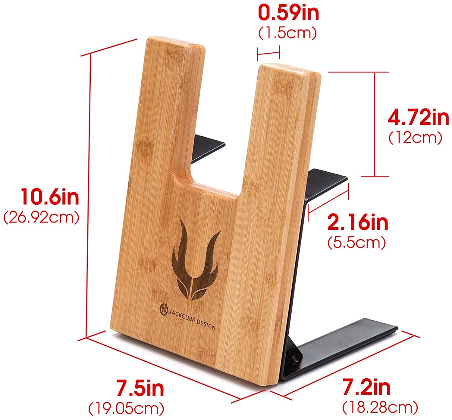 Jackcube Design Porta Skateboard Supporto Legno Metallo Portatile