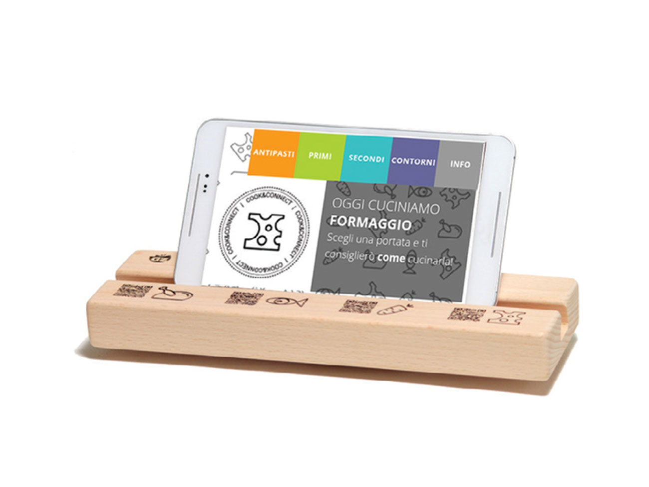 Officinanove Cooking Block Supporto Tablet Smartphone QR Code