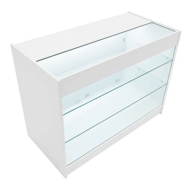 Q-Rax Banconi da Negozio K1200 bancone bianco vetrina LED