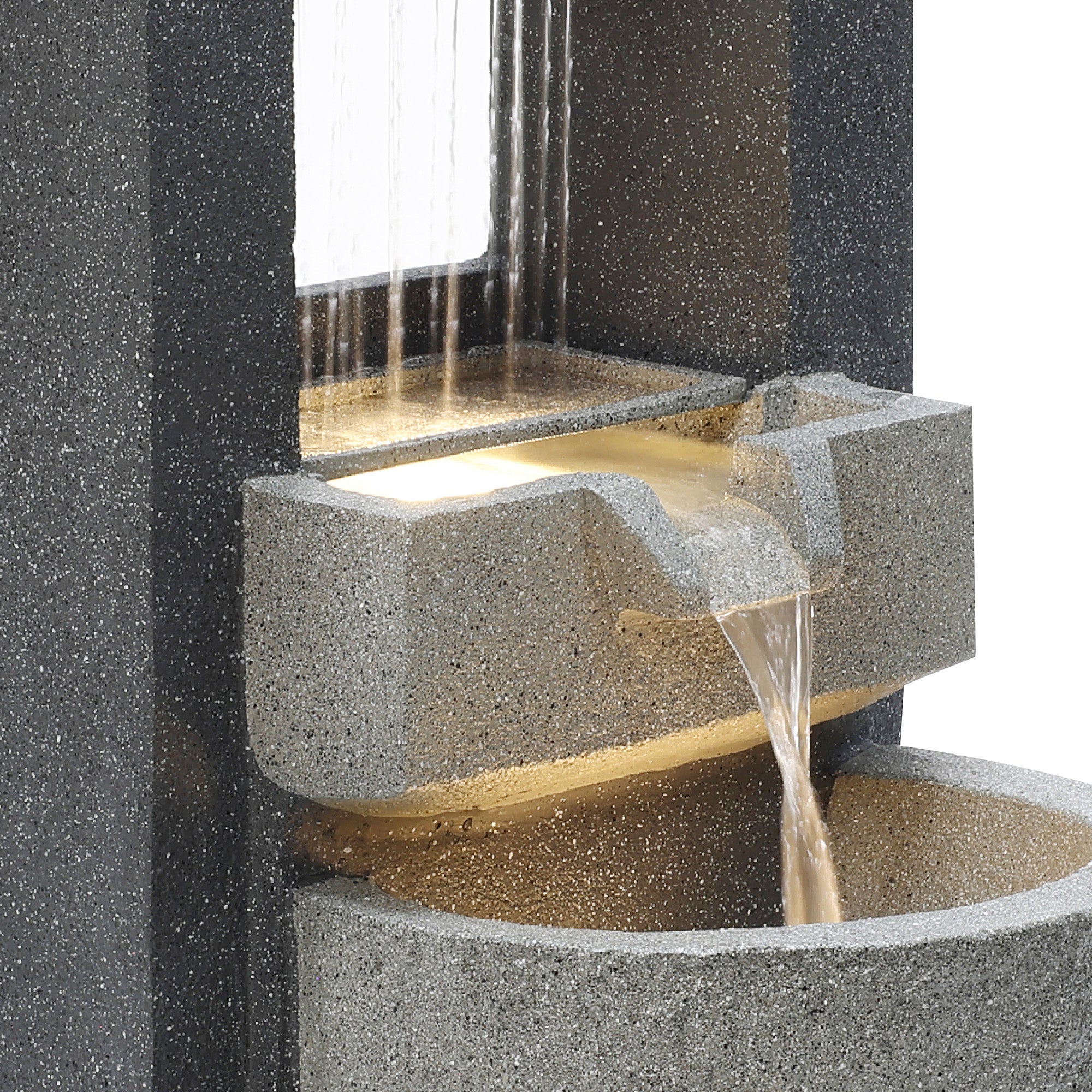 Q-Rax Cascade Springs fontana da giardino LED effetto pietra