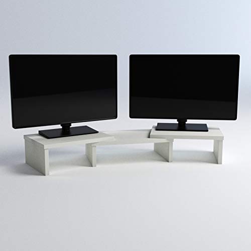 Henor Supporti Rialzanti Monitor Tv 96-104 cm rialzo schermo bianco