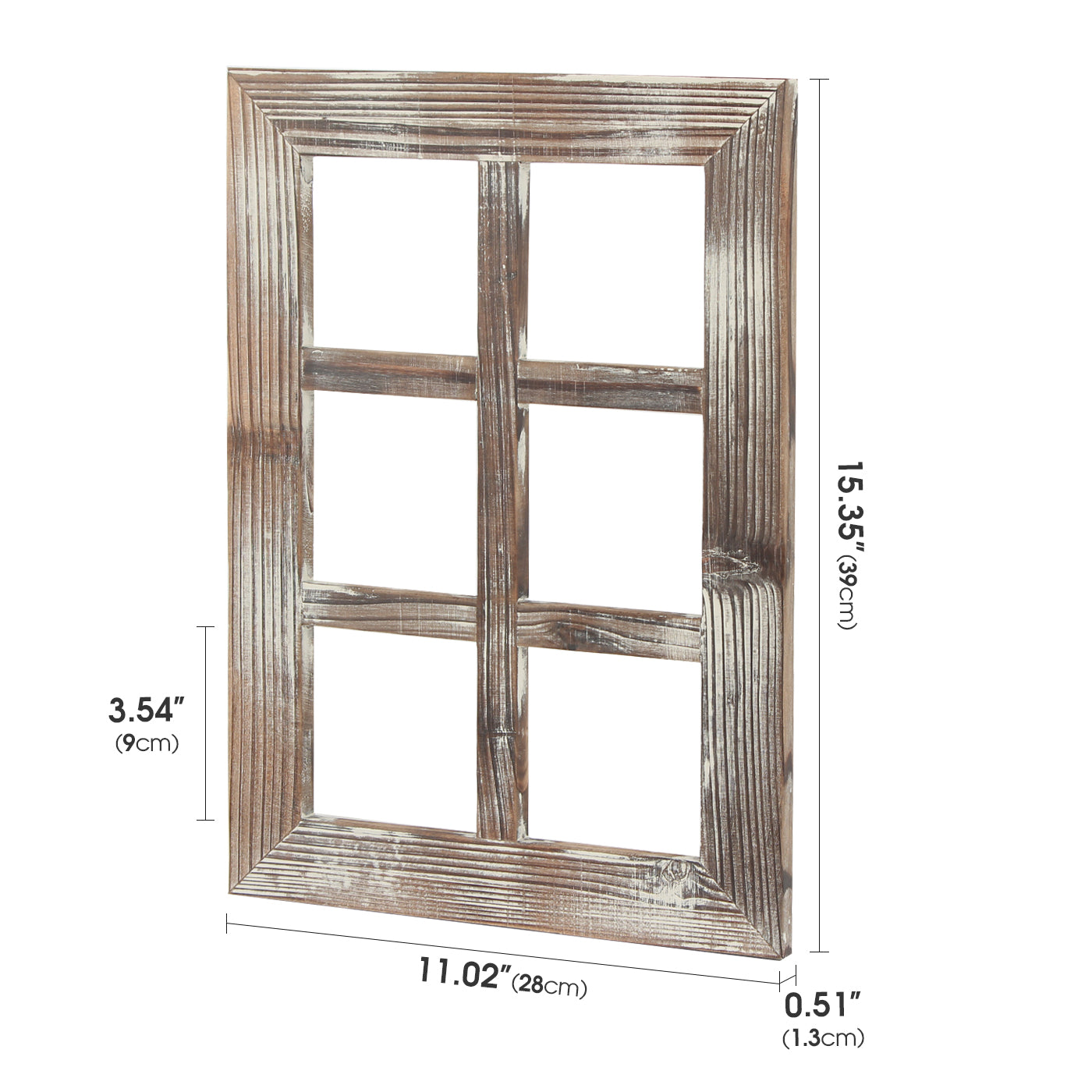 Jackcube Design Wall Décor set 2 cornici finestra legno rustico