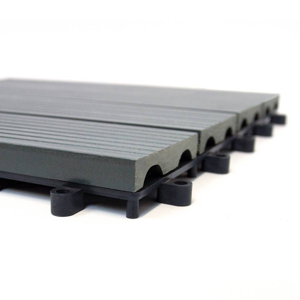 Q-Rax 99 Piastrelle WPC 30x30 Pavimento Esterno Grigio 9 m²