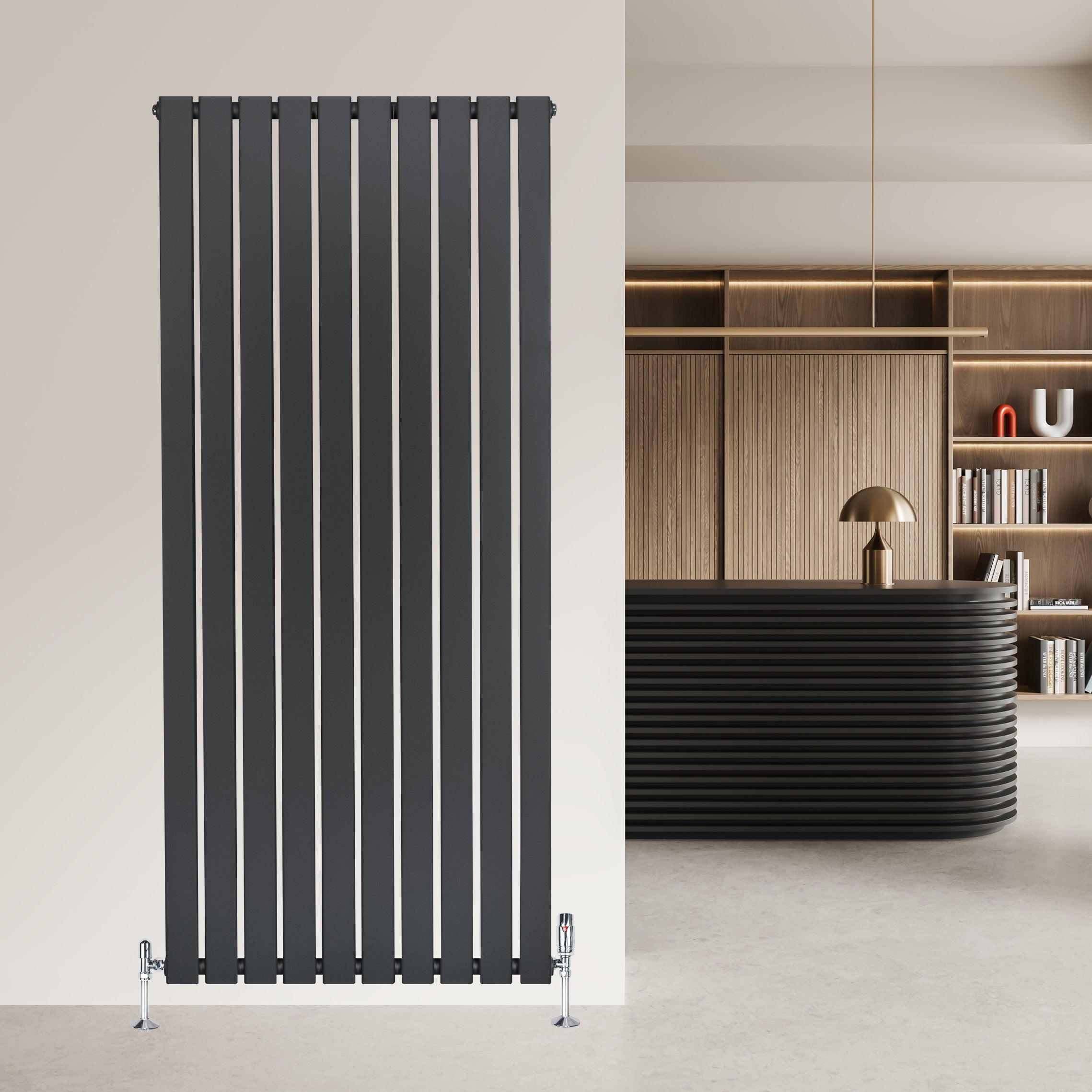 Q-Rax Radiatore Verticale 1600x700 Antracite Piastra