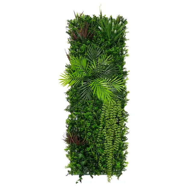 Q-Rax Piastrella Parete Piante Artificiali 50x150 Verde UV