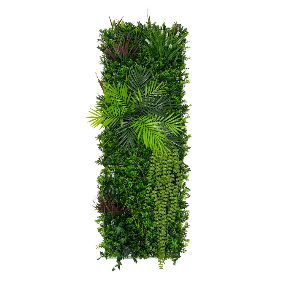 Q-Rax Piastrella Parete Piante Artificiali 50x150 Verde UV
