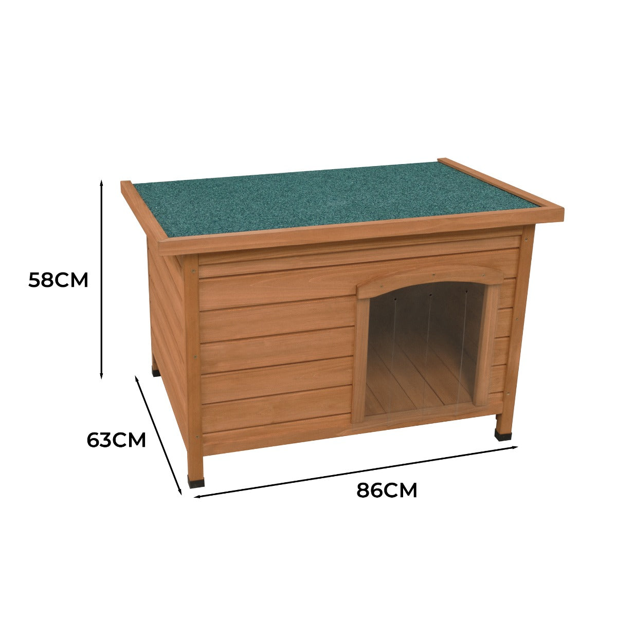 Q-Rax Cuccia Cane Piccola Taglia Legno Abete Tetto Feltro