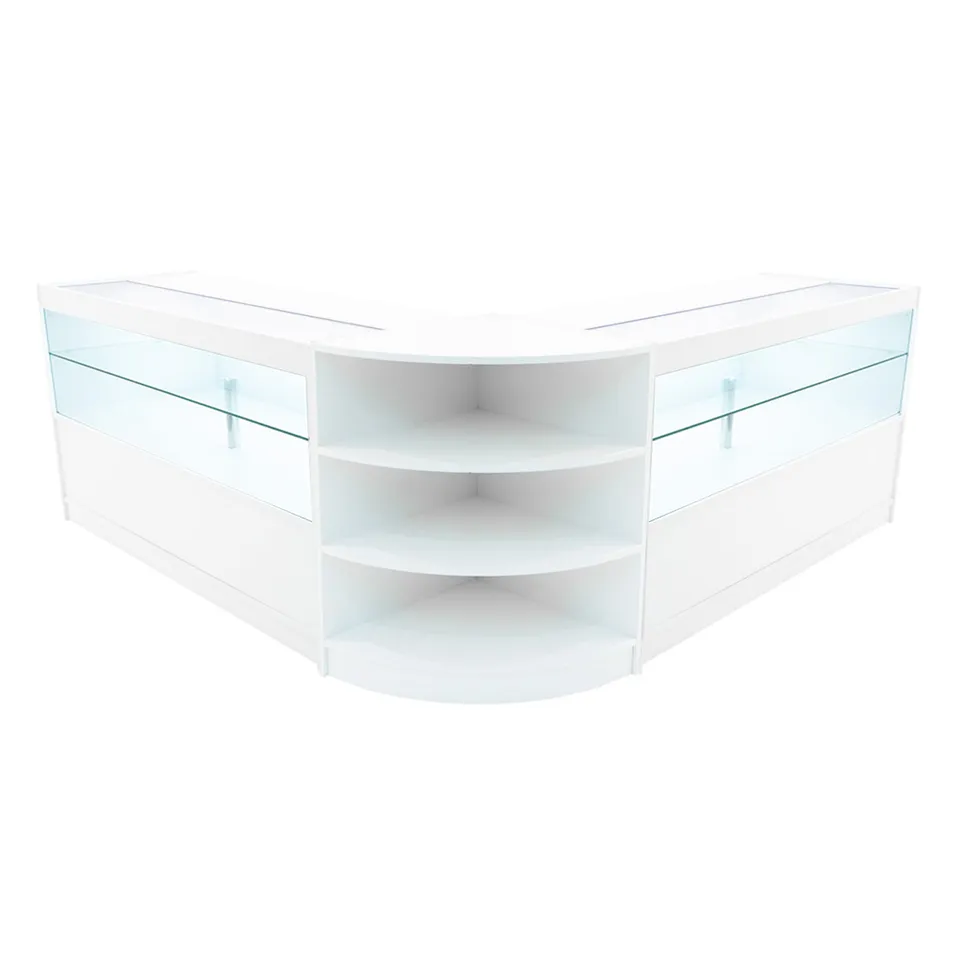 Q-Rax Andromeda C1500x2 LM60 Bancone Negozio Bianco LED