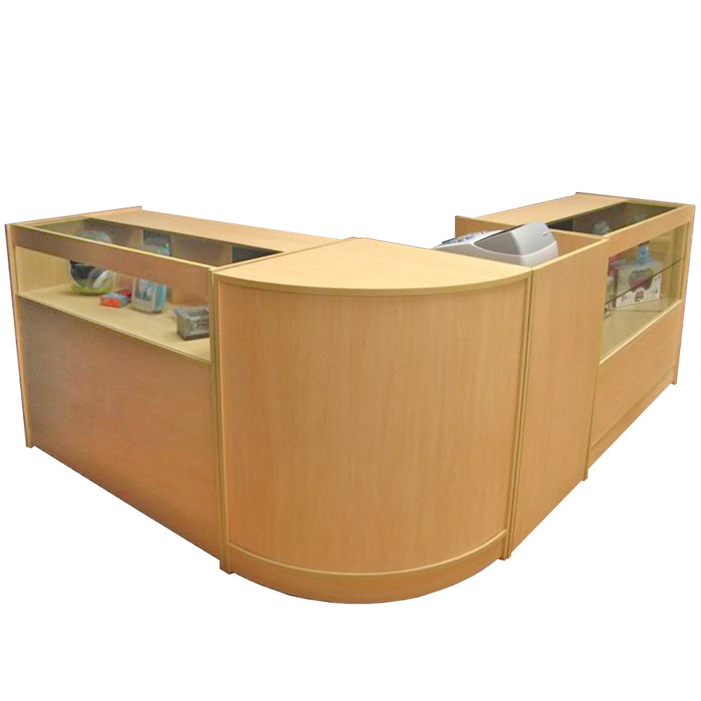 Q-Rax Cosmo Set Bancone Negozio Vetro 4 Pezzi B1200