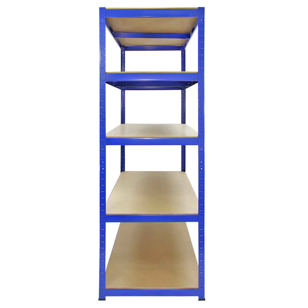 Q-Rax Scaffali T-Rax 120cm Scaffale Acciaio Blu 5 Ripiani 360kg