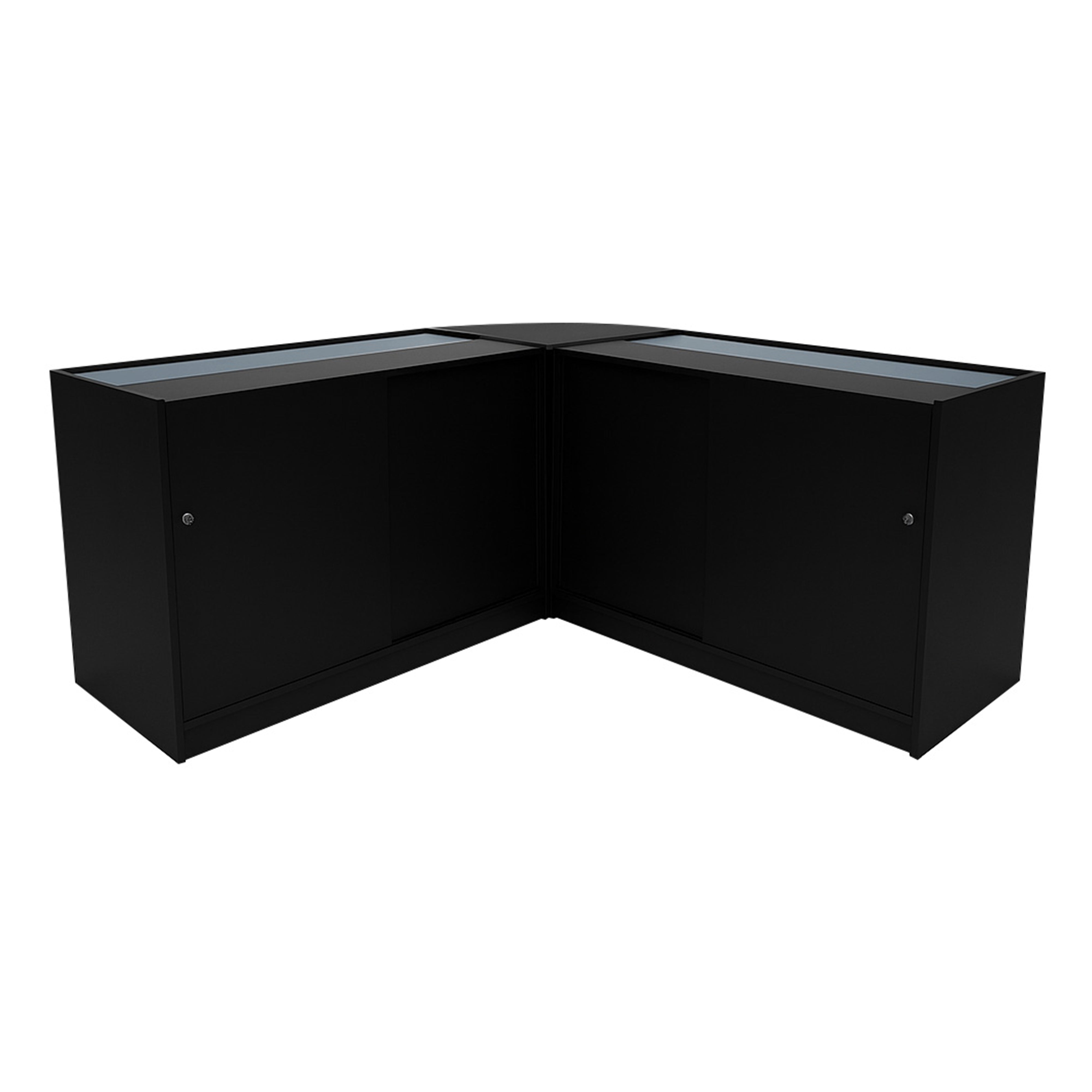 Q-Rax Demeter K1200 B1200 LM60 bancone nero LED vetro