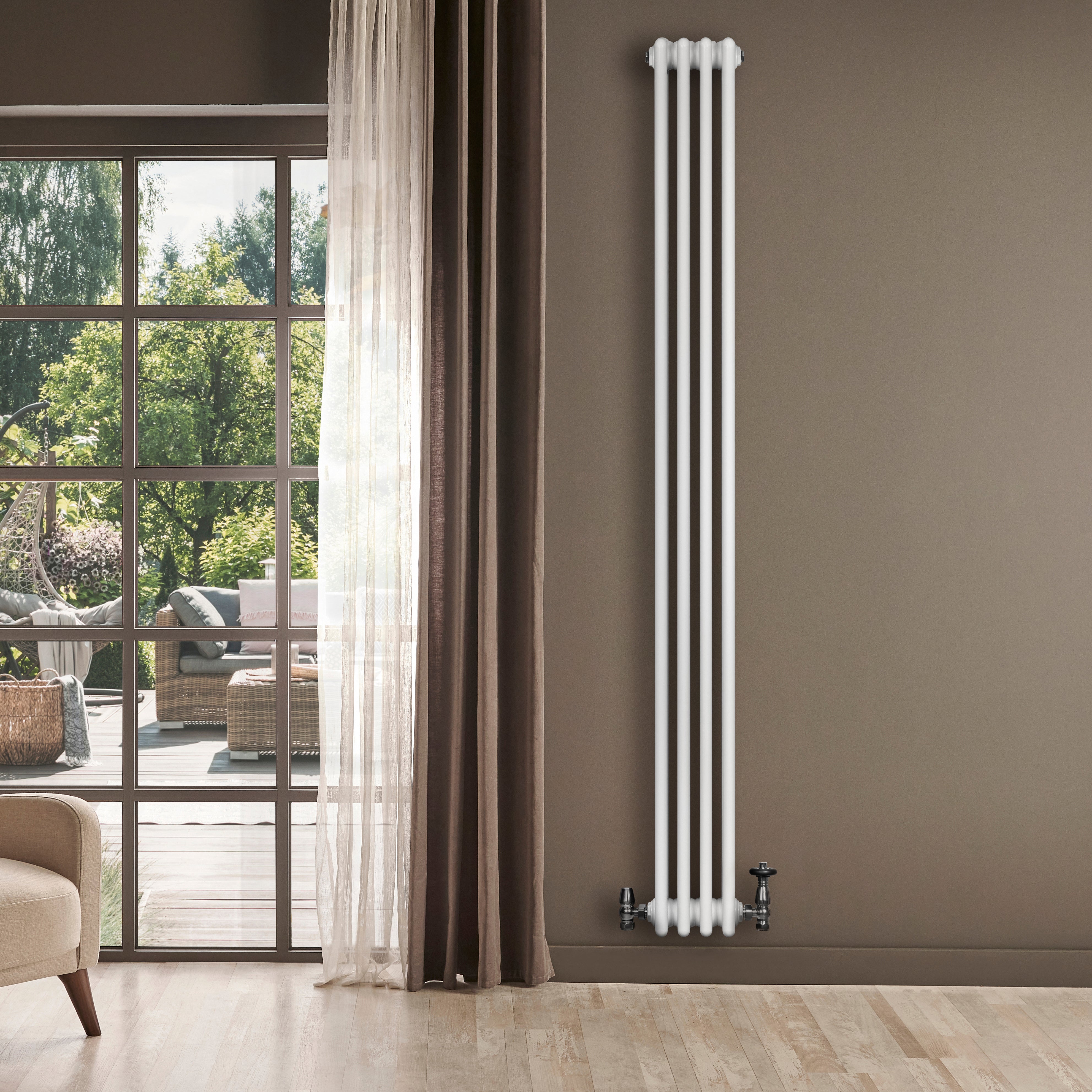 Q-Rax Radiatori Tradizionali 1800x200 4 Colonne Termosifone Bianco