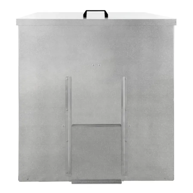 Q-Rax Deposito all'Aperto Bidone Carbone Legna 250 Kg 390 L Zincato