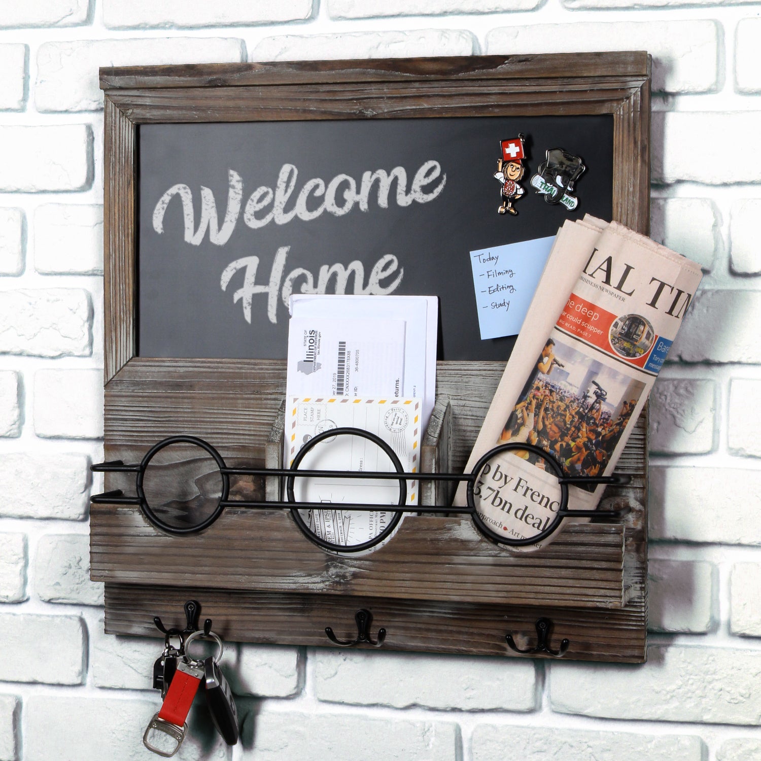 Jackcube Design Entryway portaposta a muro con lavagna e ganci