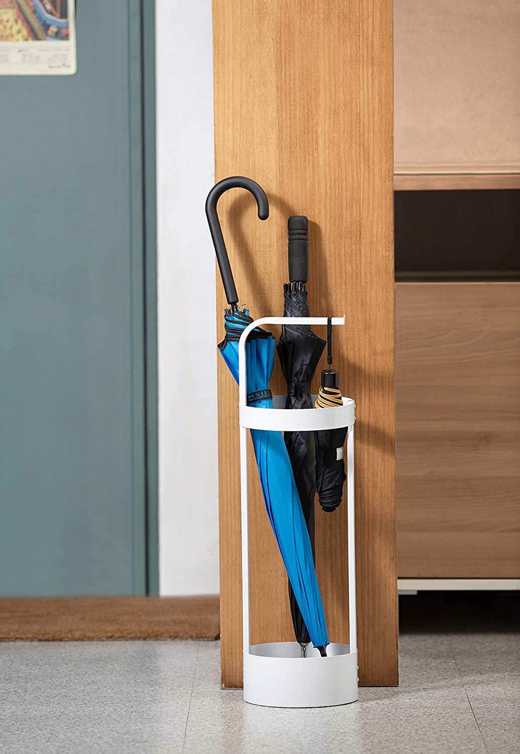 Jackcube Design Entryway Portaombrelli Acciaio Bianco