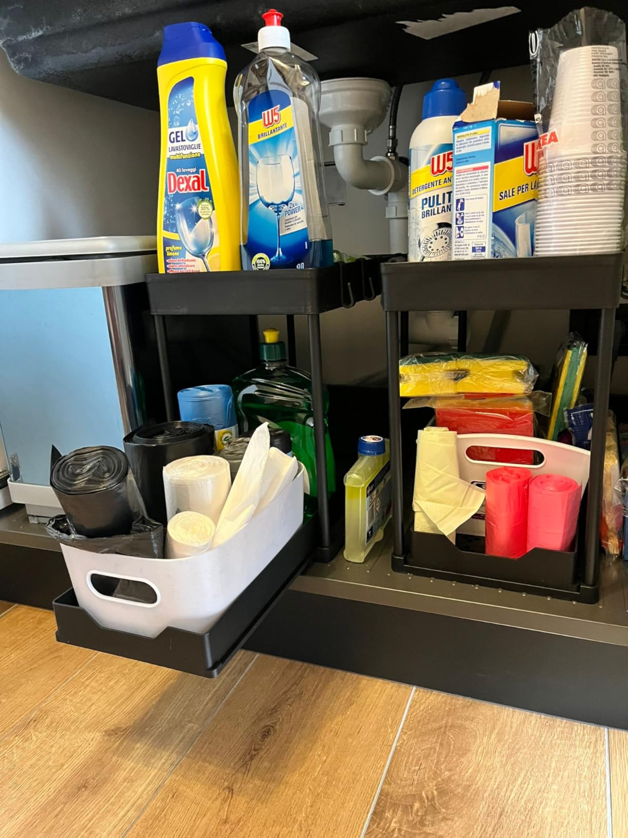 Meltrck Organizer Sottolavello 2 Livelli 2 Pezzi con Ganci