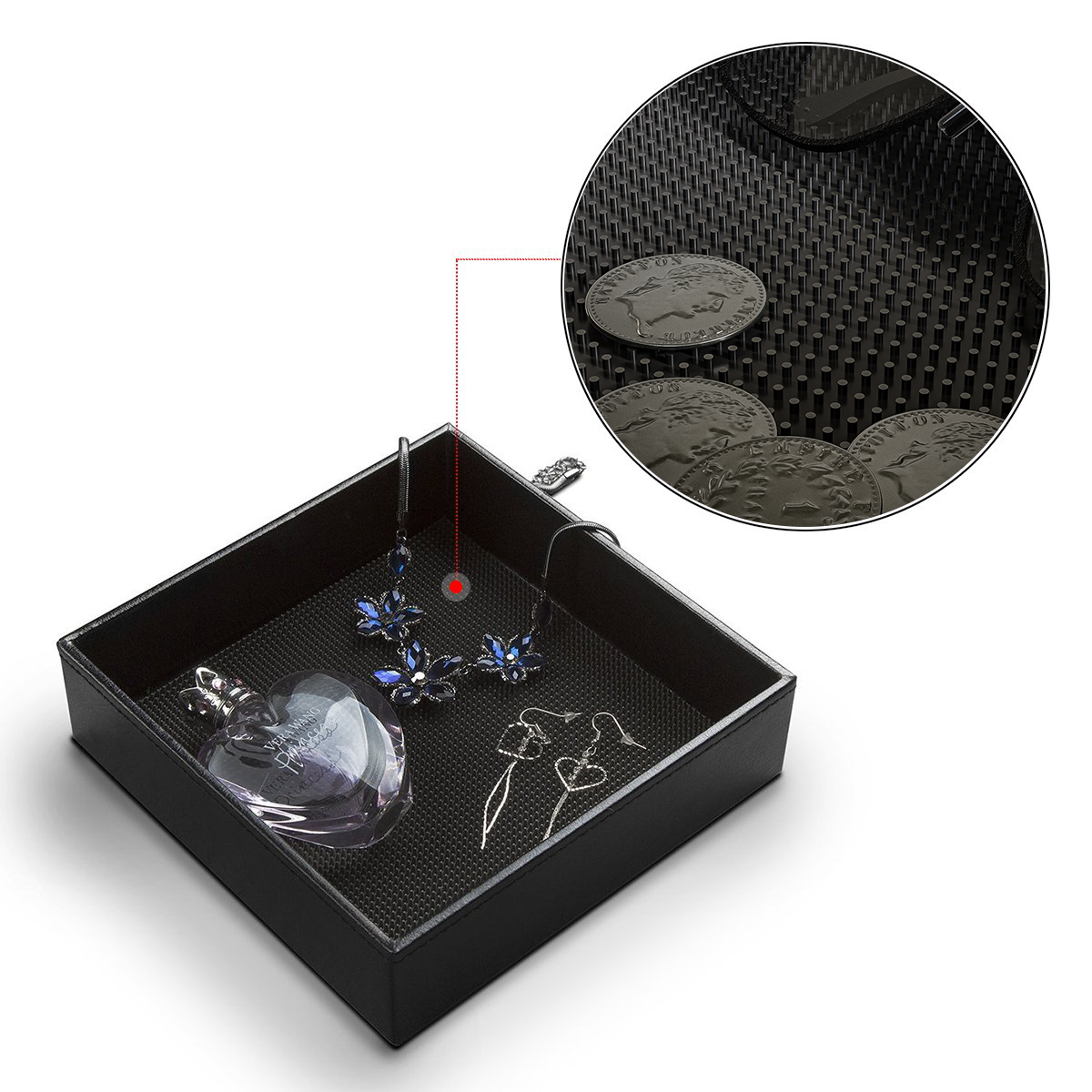 Jackcube Dressroom Svuotatasche Pelle Nero Opaco 17,5 cm