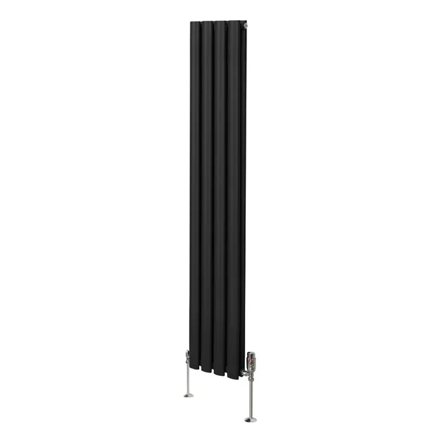 Q-Rax Radiatori Tradizionali colonna ovale 1600x240 nero TRV