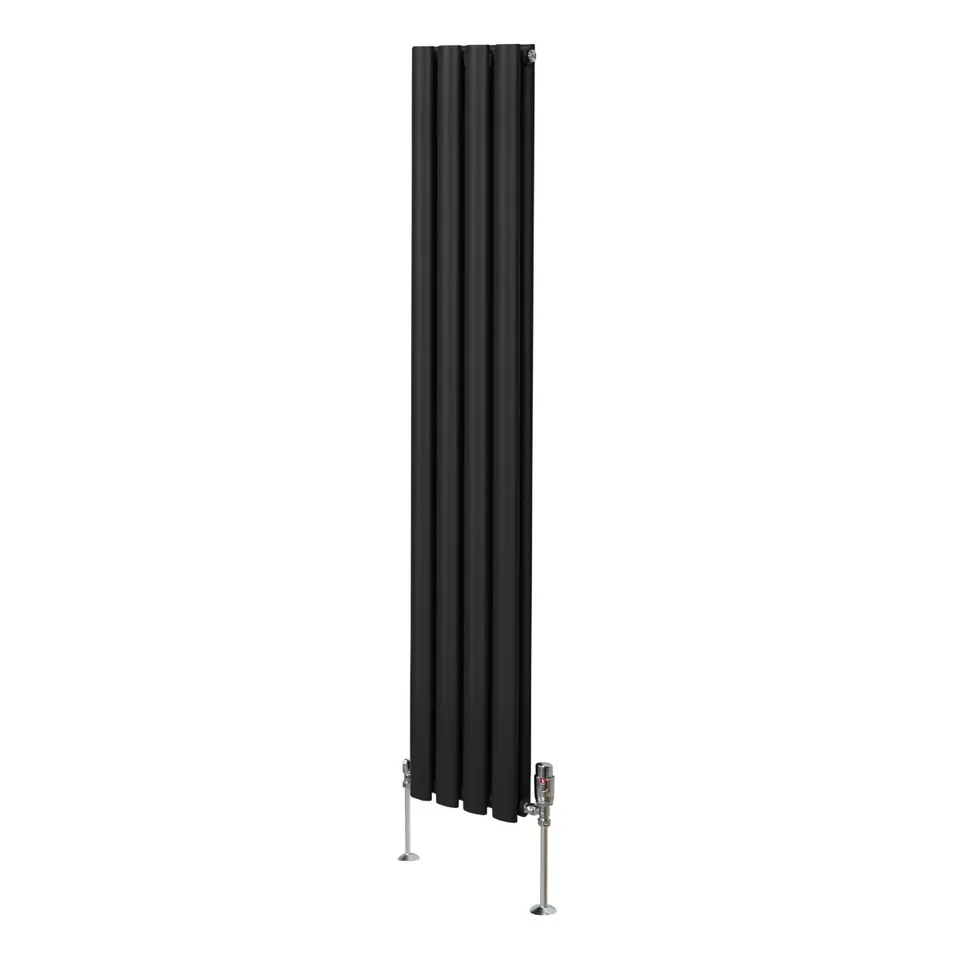 Q-Rax Radiatori Tradizionali colonna ovale 1600x240 nero TRV